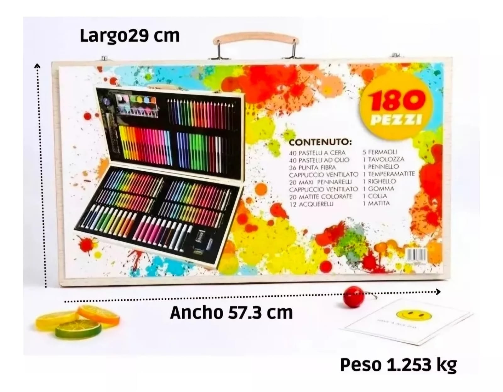 Set De Dibujo Y Pintura, Lápices Y Accesorios 180 Piezas